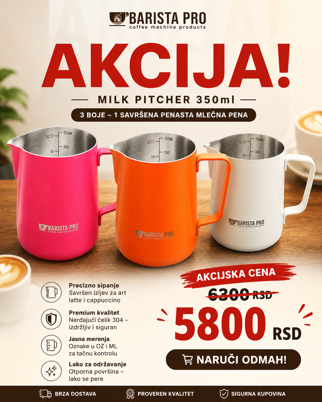 Barista Pro Trio Set 350ml