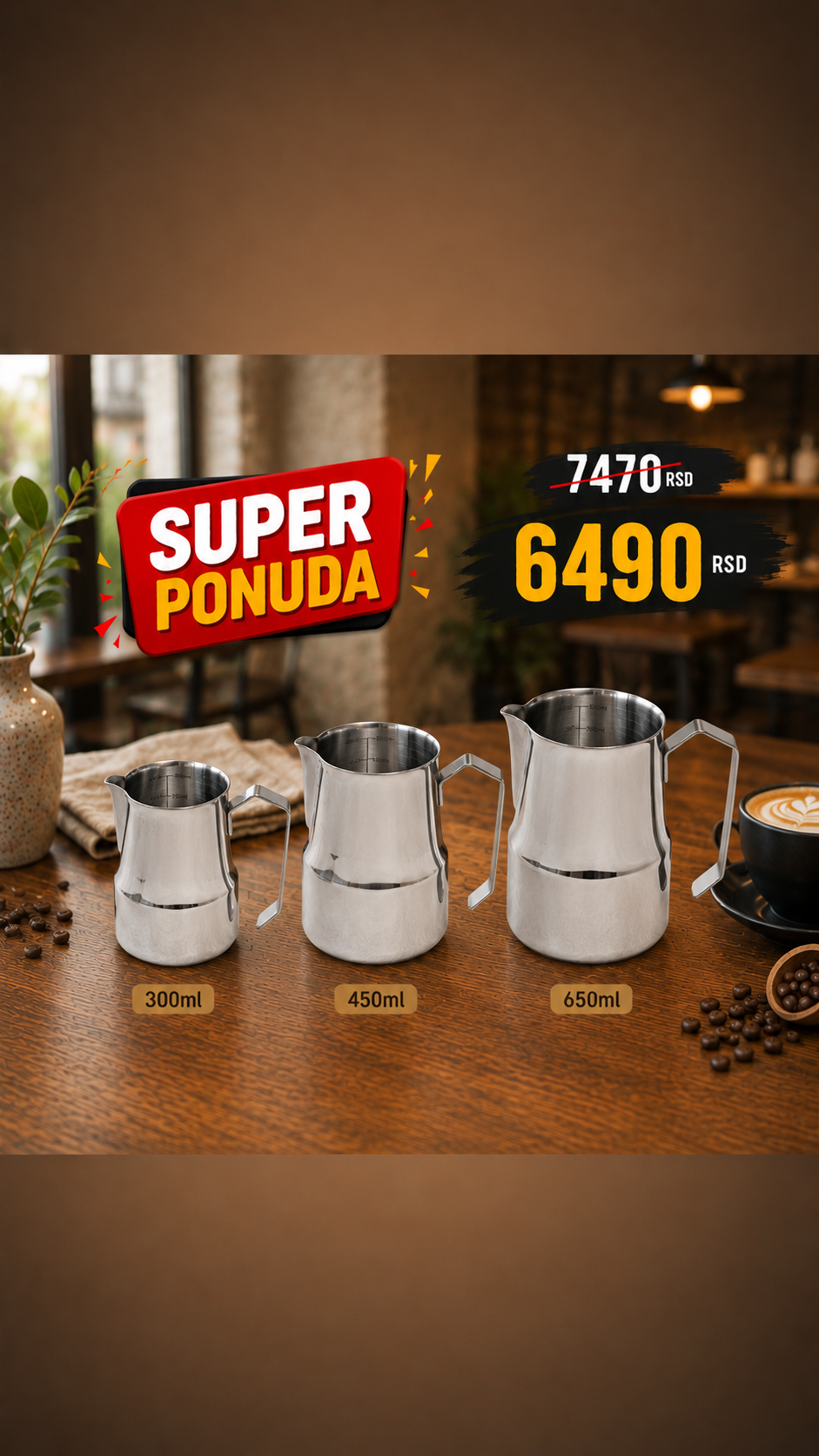 Barista Pro Premium Latte Art Set – 3 kom