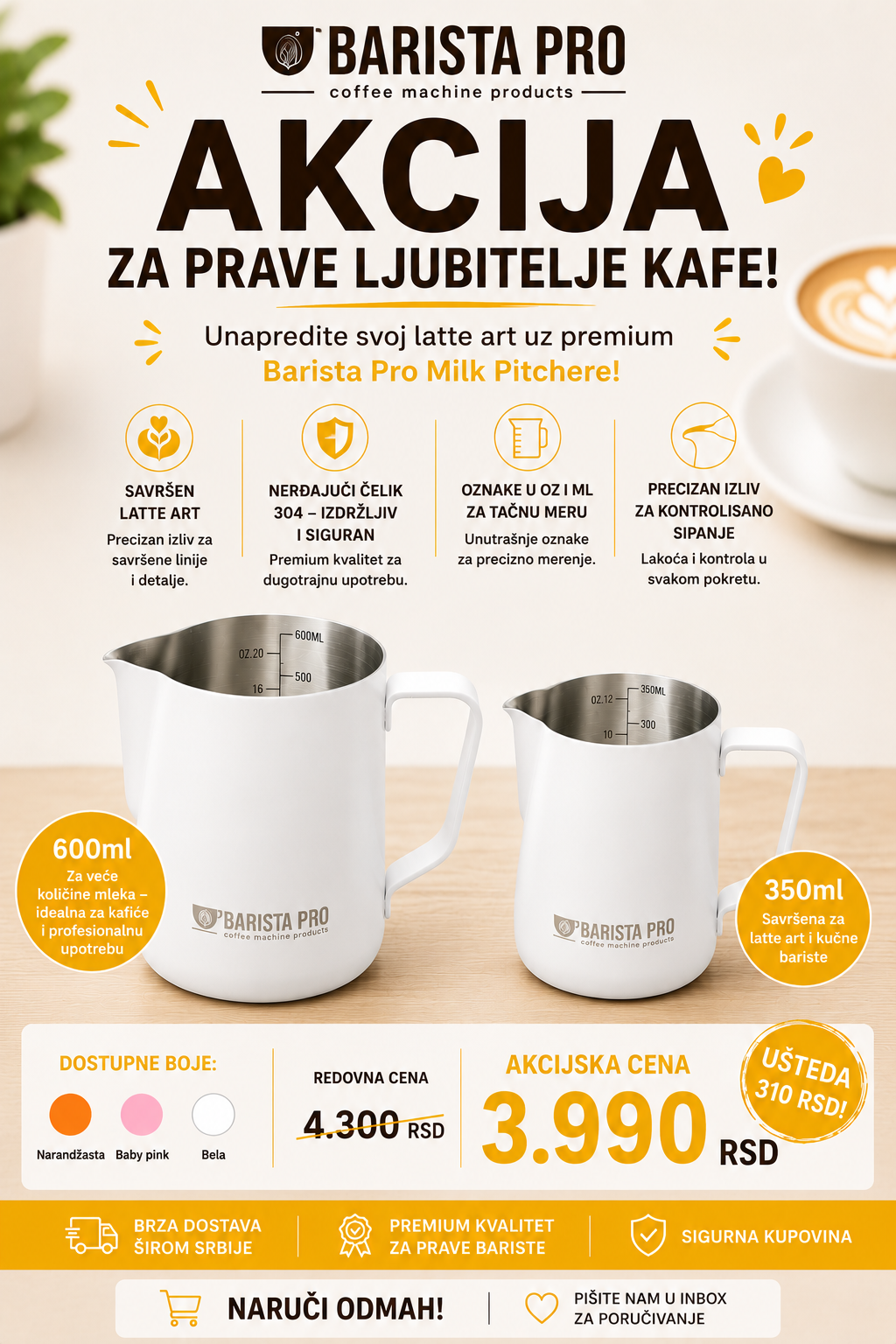 Barista Pro Duo set 350ml 600ml (Copy)